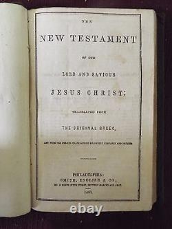 1860 Civil War Bible NT Bucks County, PA Henry B. Hunsberger