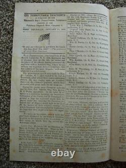 1862-civil War Regimental Newspaper-pennsylvania 13th Regiment-camp Tennally DC