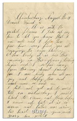 1864 Chambersburg Rare Civil War letter