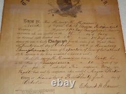 1864 Civil War Discharge 100 Day Pennsylvania Cavalry Independent CPT Sanno Rare
