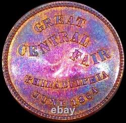 (1864) GREAT CENTRAL FAIR PA750L/1a (R-2) PHILADELPHIA CIVIL WAR TOKEN