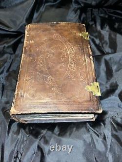 1865 Civil War Era Pennsylvania Dutch German Bible Philadelphia Fd32