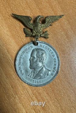 1866 Civil War General Geary vs. White Supremacist Clymer for Pa Governor Medals