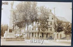 1930 Bloomfield PA USA RPPC Postcard Cover Civil War Hotel Rhinesmith GAR Monume