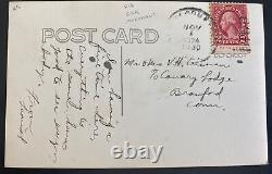 1930 Bloomfield PA USA RPPC Postcard Cover Civil War Hotel Rhinesmith GAR Monume