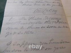 242 Civil War Letter W Patriotic UNION BANNER Ills 88th Penn. Camp Reliance 1862