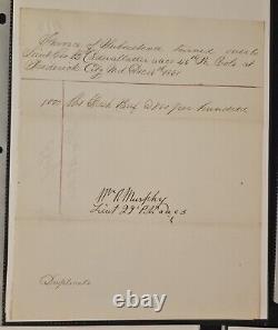 28 Page Civil War Archive 46th Regiment PA Vols Subsistence Invoice Documents