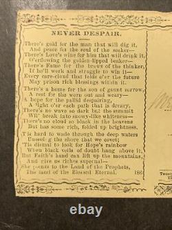 3/3373 US Stamp 1860's Civil War Patriotic Poem Cover PA Fall River WI Used