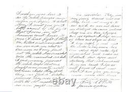3 Page Civil War Letter Charles E Pettis 83rd Pennsylvania, Battle of Hanover CH