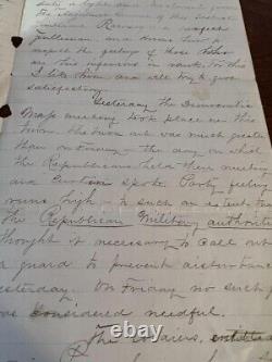 4 Page Letter Union Soldier in Adjutant General's Office Pennsylvania, Elections