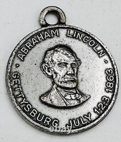 Abraham Lincoln Battle Of Gettysburg July 1-2-3 1863 Steel Medal Die with Token