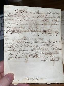 Antique Civil War Era 1864 1870s Receipt Booklet from Lower Merion PA