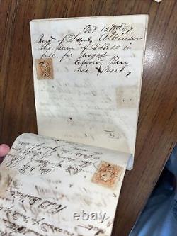 Antique Civil War Era 1864 1870s Receipt Booklet from Lower Merion PA