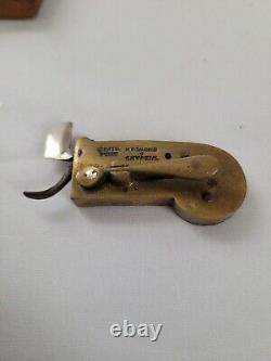 Antique Civil War Era Brass Spring Lancet Bleeder Snowden & Wiegand Philadelphia