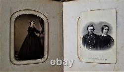 Antique PHOTOGRAPH ALBUM norristown pa soldier civil war lincoln CDV TINTYPE