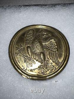 Authentic Antique Civil War US Eagle Breast plate Gettysburg Pa Posts On Back