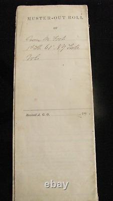 CIVIL War 109th Pennsylvania Medal Of Honor Awardee Signed Muster Roll