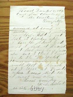 CIVIL War 20th Pennsylvania Cavalry Chambersburg Soldier Letter 1864