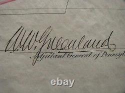 CIVIL War Antietam Pennyslvania 1862 Volunteer Certificate