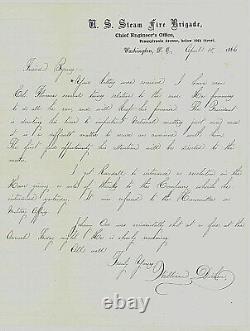 CIVIL War Firemen Meeting With Lincoln Letter Washington