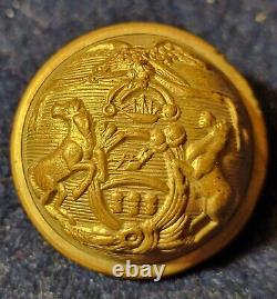CIVIL War Period Pennsylvania State Seal Militia Button Albert# Pa-18-type