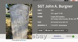 Cabinet Cards Man/Wife JOHN BURGNER 199th PA Illinois Civil War Veteran DAR