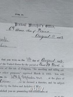 Civil War Document Lot Jesse Cassel Norristown PA Montgomery County 1863