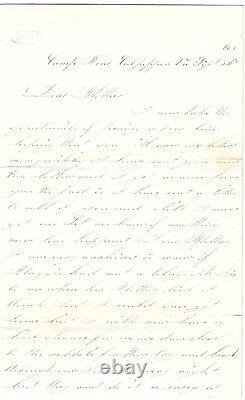 Civil War Regiment PA 82nd Private Laments Lost Items At Fredericksburg, Low Pay