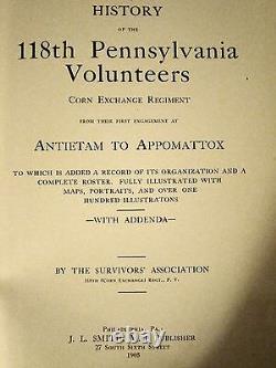 History of the 118th Pennsylvania Volunteers. 1905 Civil War Illus & Map