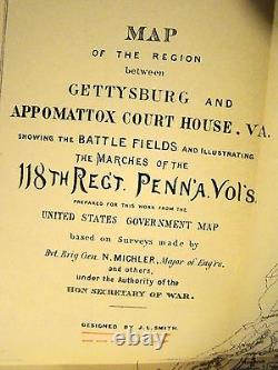 History of the 118th Pennsylvania Volunteers. 1905 Civil War Illus & Map