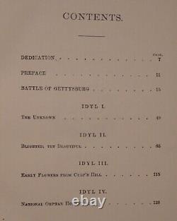 Idyls Of Gettysburg By Miss E. Latimer 1872 CIVIL War Illustrated
