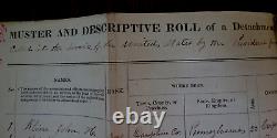 MUSTER ROLL 1st PENNSYLVANIA ARTILLERY BATTERY A 1864 CIVIL WAR DOCUMENT