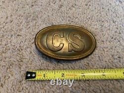 Original Authentic Civil War Confederate Belt Buckle Plate CSA Gettysburg RARE