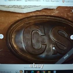 Original Authentic Civil War Confederate Belt Buckle Plate CSA Gettysburg RARE