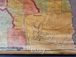 Partial Vintage Wall Map Of Philadelphia area 1860's Civil War Era S. N. Beers