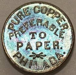 Philadelphia NC-PA-C-1a2 R-8 V. N. UNC R. Flanagan copper preferable to paper