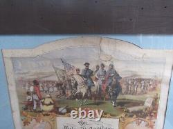 Rare 1800s Civil War Union Defenders Lithograph Certificate Print, 7th PA Vol