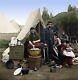 Tent Life 31st Pa Camp Slocum Dc Woman Family Color Tinted Photo Civil War 01666