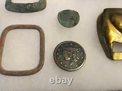 U. S. Civil War Dug Relics, Bullets, 1838 U. S. Large Cent, Bayonet Scabbard Tip