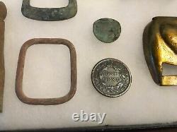 U. S. Civil War Dug Relics, Bullets, 1838 U. S. Large Cent, Bayonet Scabbard Tip