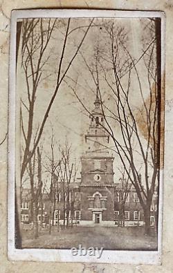Very Rare! Independence Hall Philadelphia Extremely Early CDV 1861 Photo