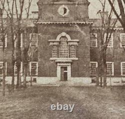 Very Rare! Independence Hall Philadelphia Extremely Early CDV 1861 Photo