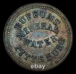 (1860) BUFFUMS PA765C/1a (R-3) JET D'EAU MINÉRALE PITTSBURGH JETON DE GUERRE CIVILE