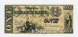 1862 1 $ La note de la Girard Bank de Philadelphie, PENNSYLVANIE, ère de la GUERRE CIVILE