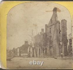 1864 Guerre Civile Stereoview des Ruines de Chambersburg, Pennsylvanie
