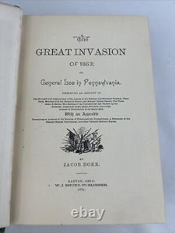 1887 1ère édition LA GRANDE INVASION DE 1863 Lee en Pennsylvanie Gettysburg Guerre civile