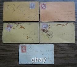 5 CIVIL War Covers Envelopes Royersford & Lower Providence Pa Postmarks --> 5 Enveloppes de couverture de guerre civile avec des cachets postaux de Royersford et Lower Providence en Pennsylvanie.