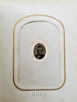 ALBUM PHOTO ancien soldat de la guerre civile de Norristown PA Lincoln CDV TINTYPE