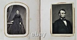 ALBUM PHOTO antique Norristown PA soldat guerre civile Lincoln CDV TINTYPE