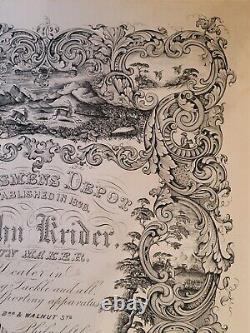Affiche de la guerre civile des années 1860 John Krider Le Mat pistolet fabricant d'armes de l'armée confédérée